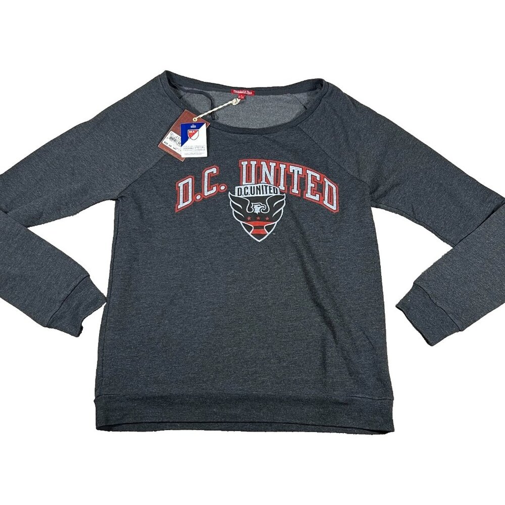 Mitchell & Ness Womens Large Gray D C United‎ MLS Soccer Sweatshirt NWT